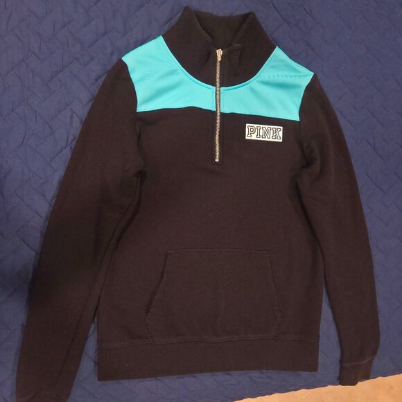 PINK Half-Zip Sweatshirt - Picture 1 of 5